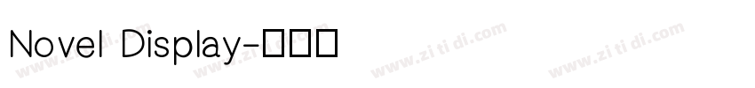 Novel Display字体转换